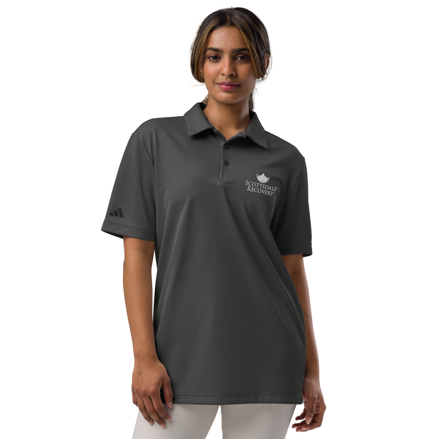 Scottsdale Recovery Adidas Space-dyed Unisex Polo / Black