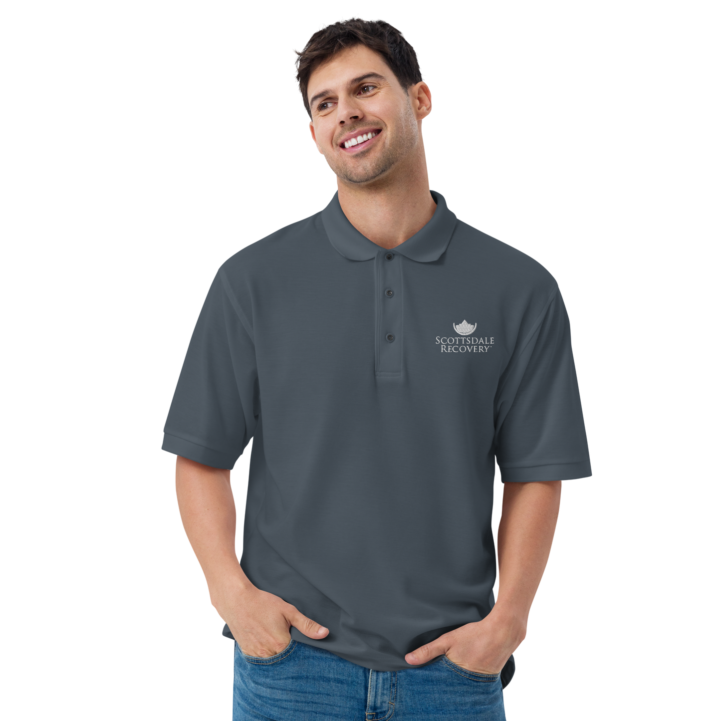 Scottsdale Recovery Men's Premium Polo / Gray