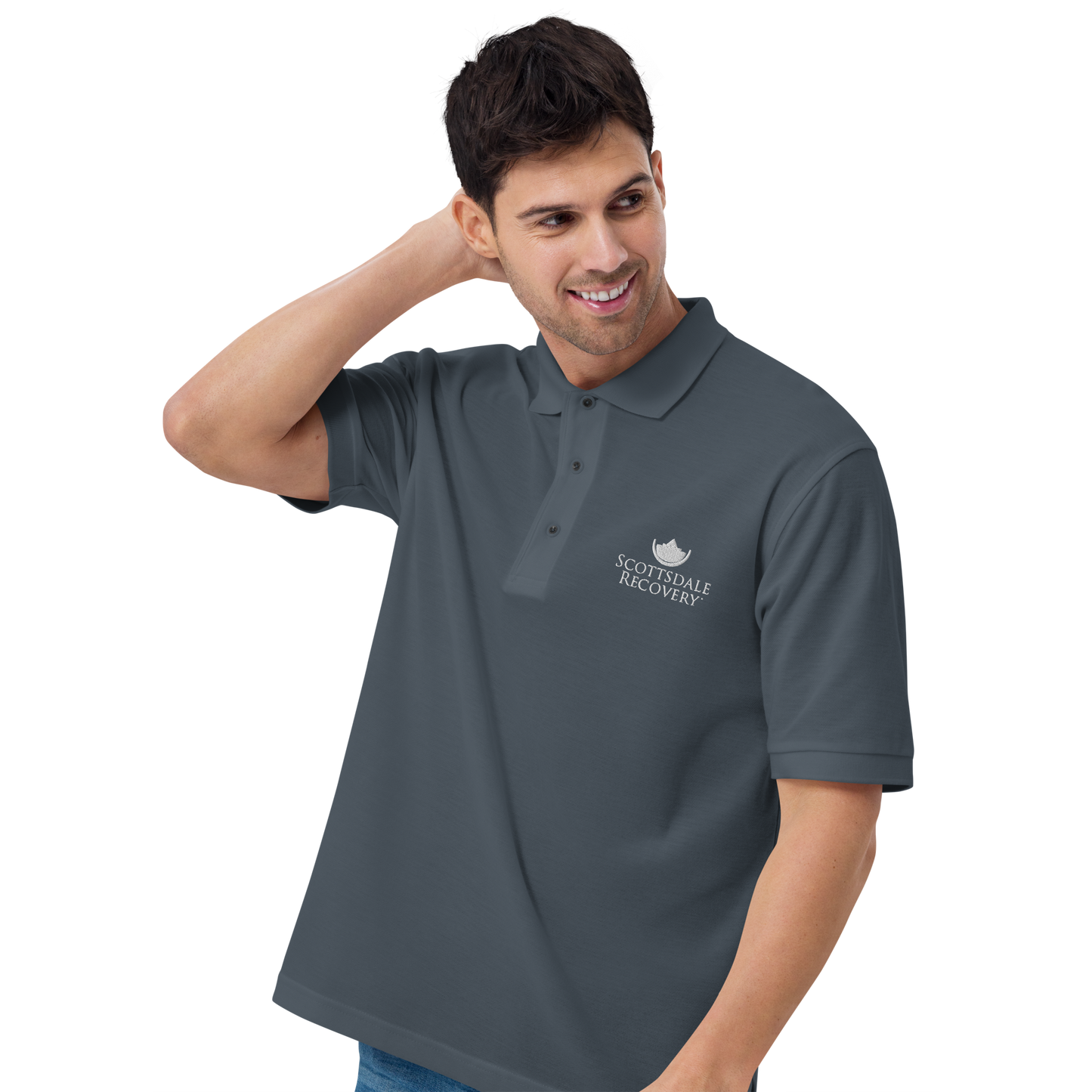 Scottsdale Recovery Men's Premium Polo / Gray