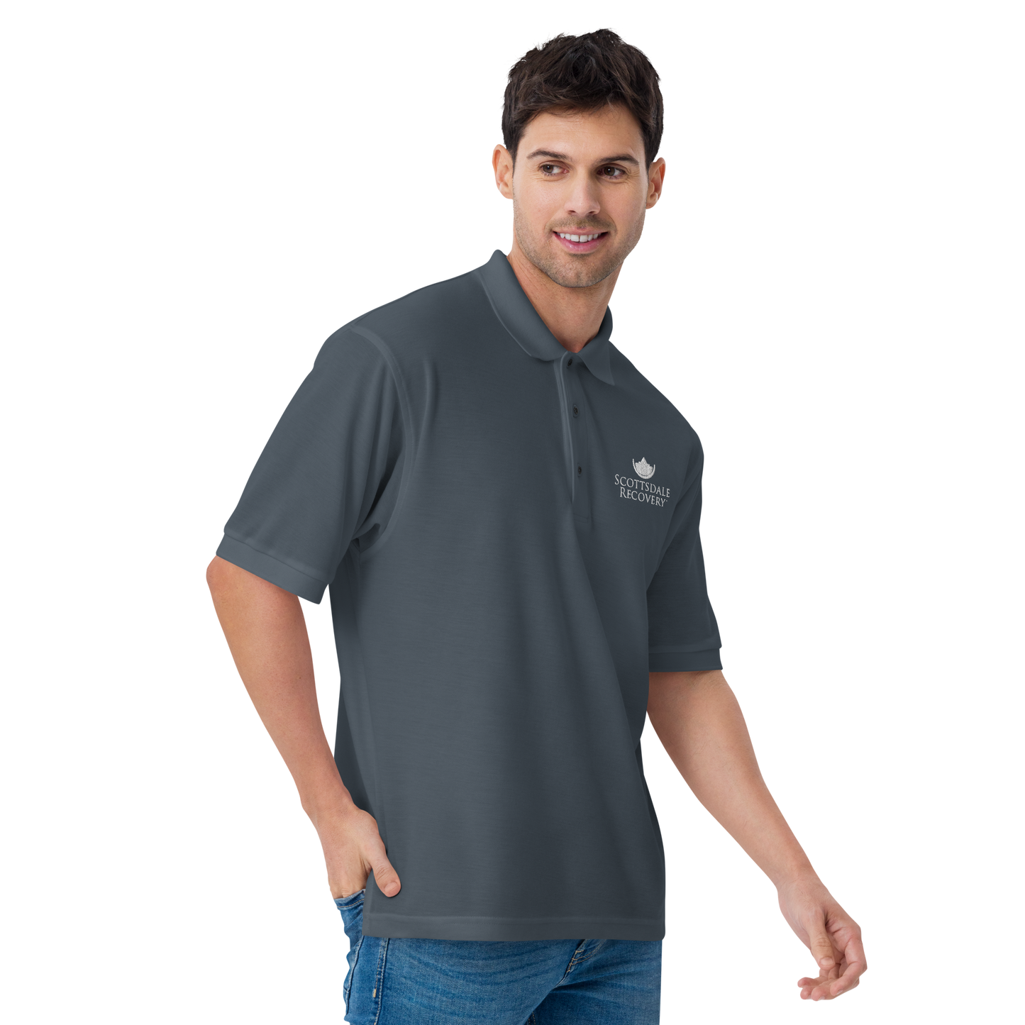 Scottsdale Recovery Men's Premium Polo / Gray