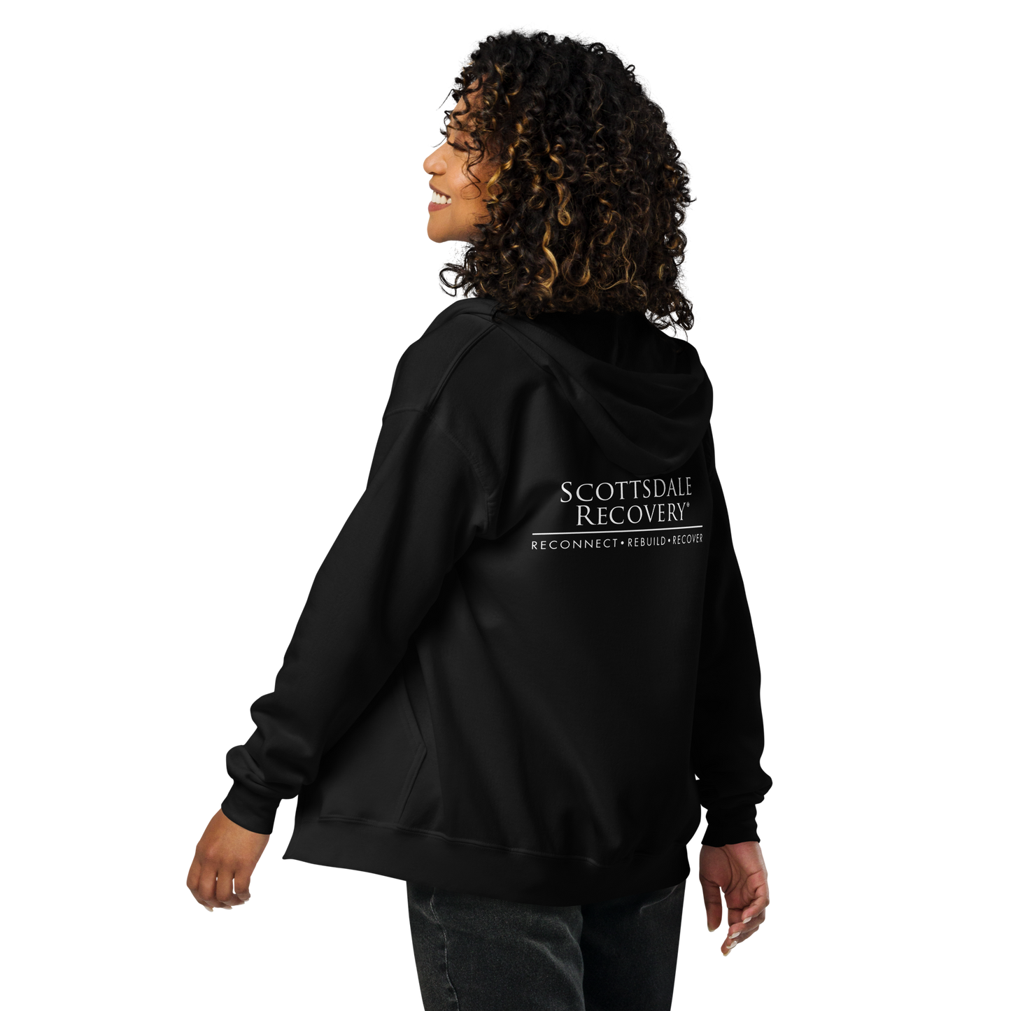 SRC Full Logo Unisex Heavy Blend Zip Hoodie - BLK