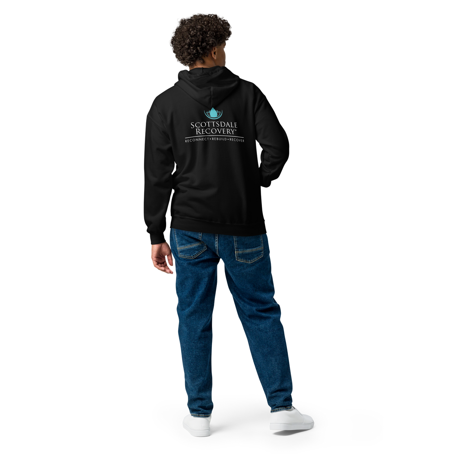 SRC Full Logo Unisex Heavy Blend Zip Hoodie - BLK