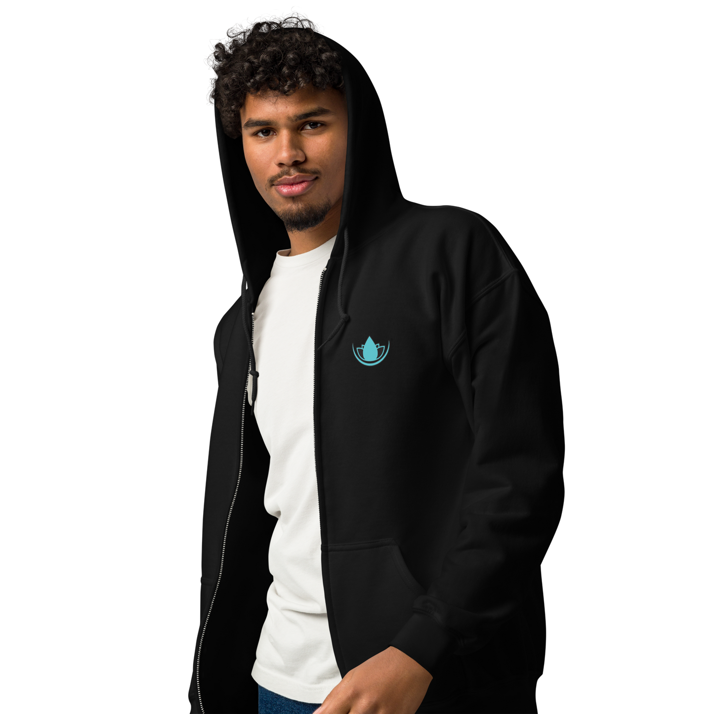 SRC Full Logo Unisex Heavy Blend Zip Hoodie - BLK