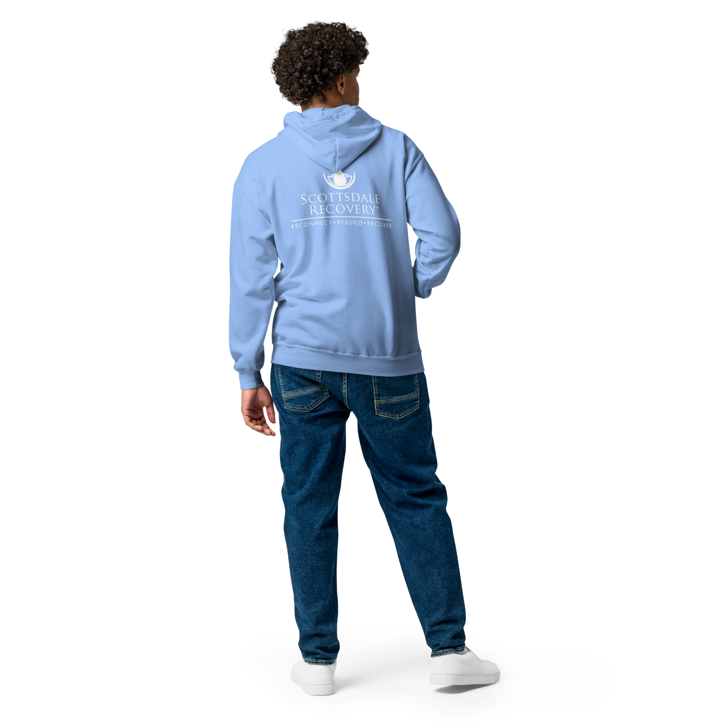 SRC Full Logo Unisex Heavy Blend Zip Hoodie - Carolina Blue