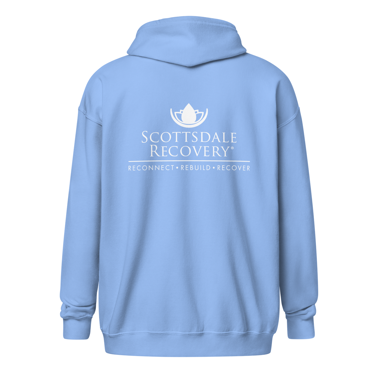 SRC Full Logo Unisex Heavy Blend Zip Hoodie - Carolina Blue