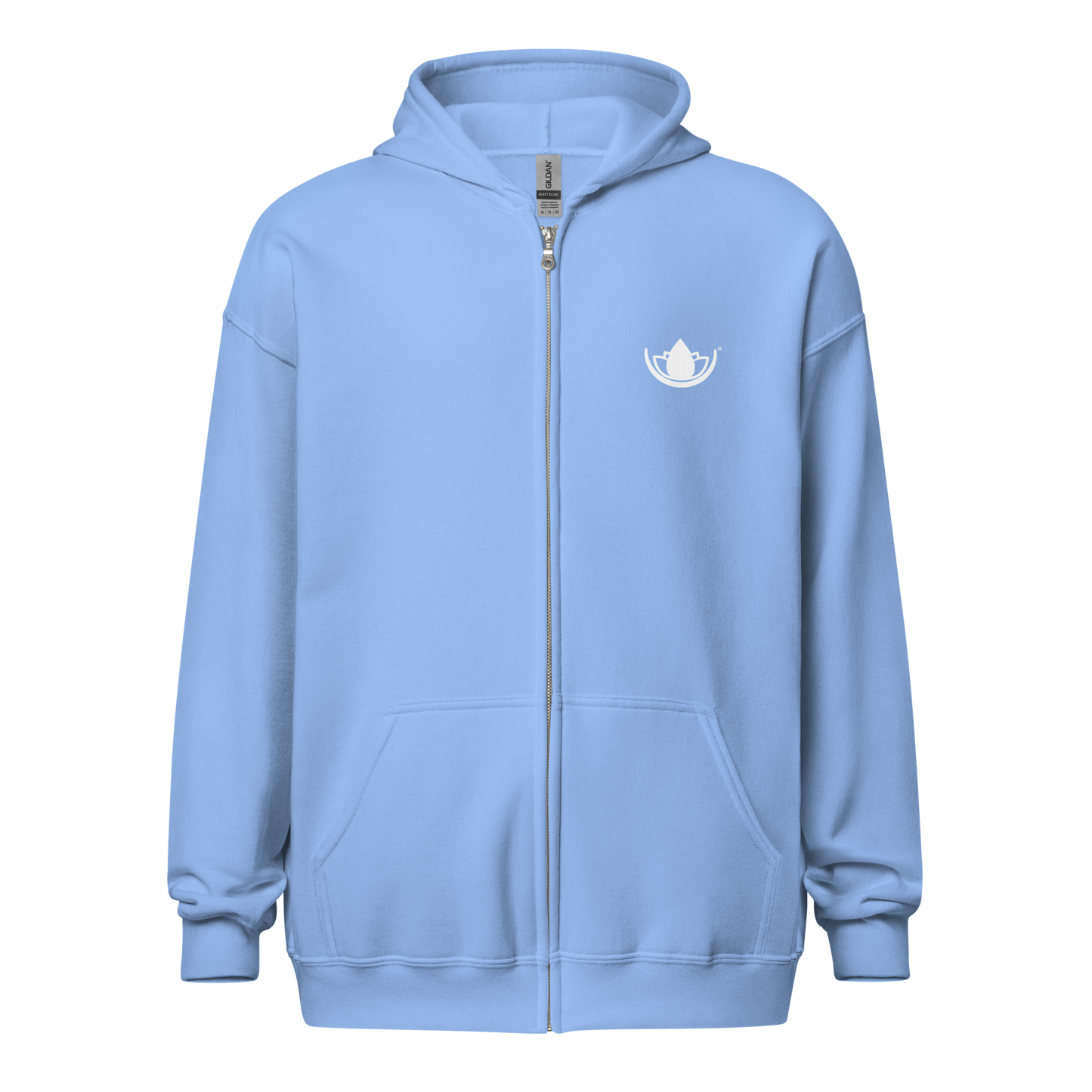 SRC Full Logo Unisex Heavy Blend Zip Hoodie - Carolina Blue