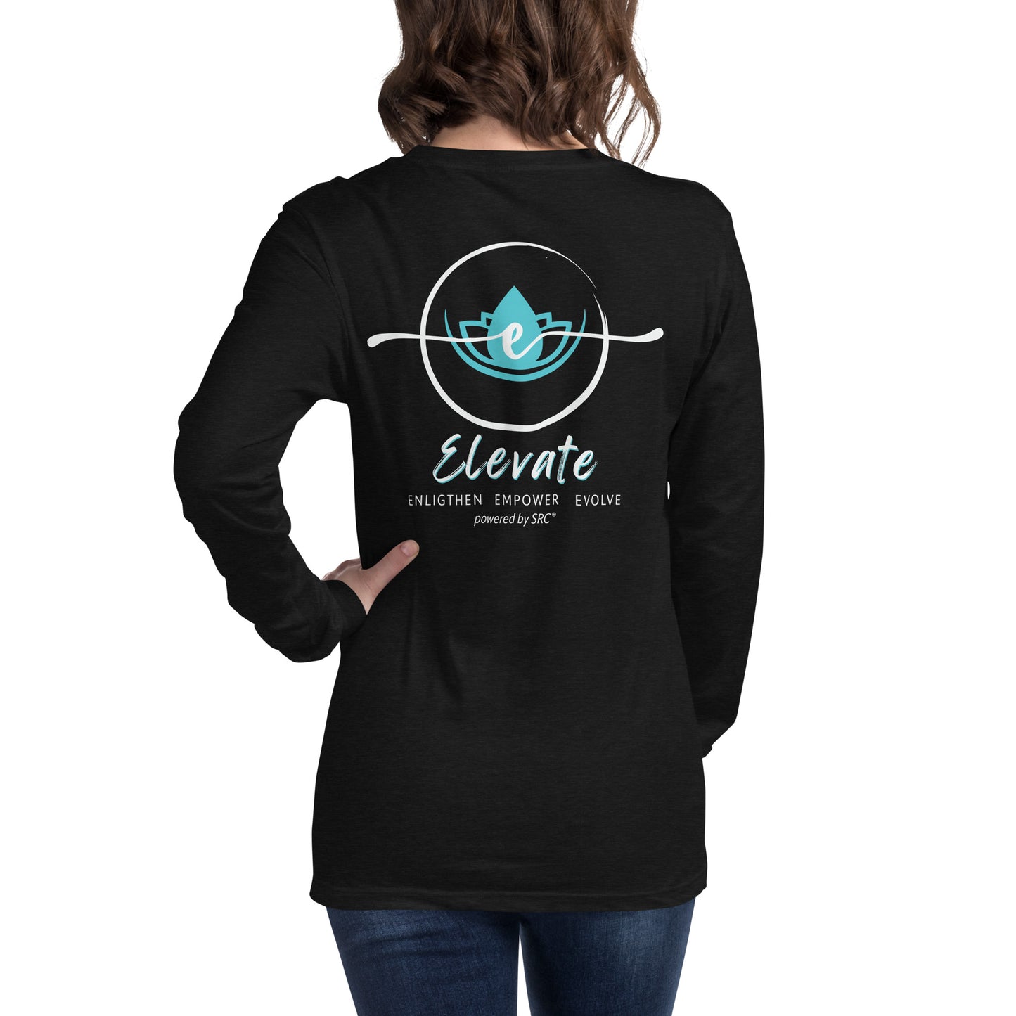 SRC Elevate Full Logo Unisex Long Sleeve Tee - BLK