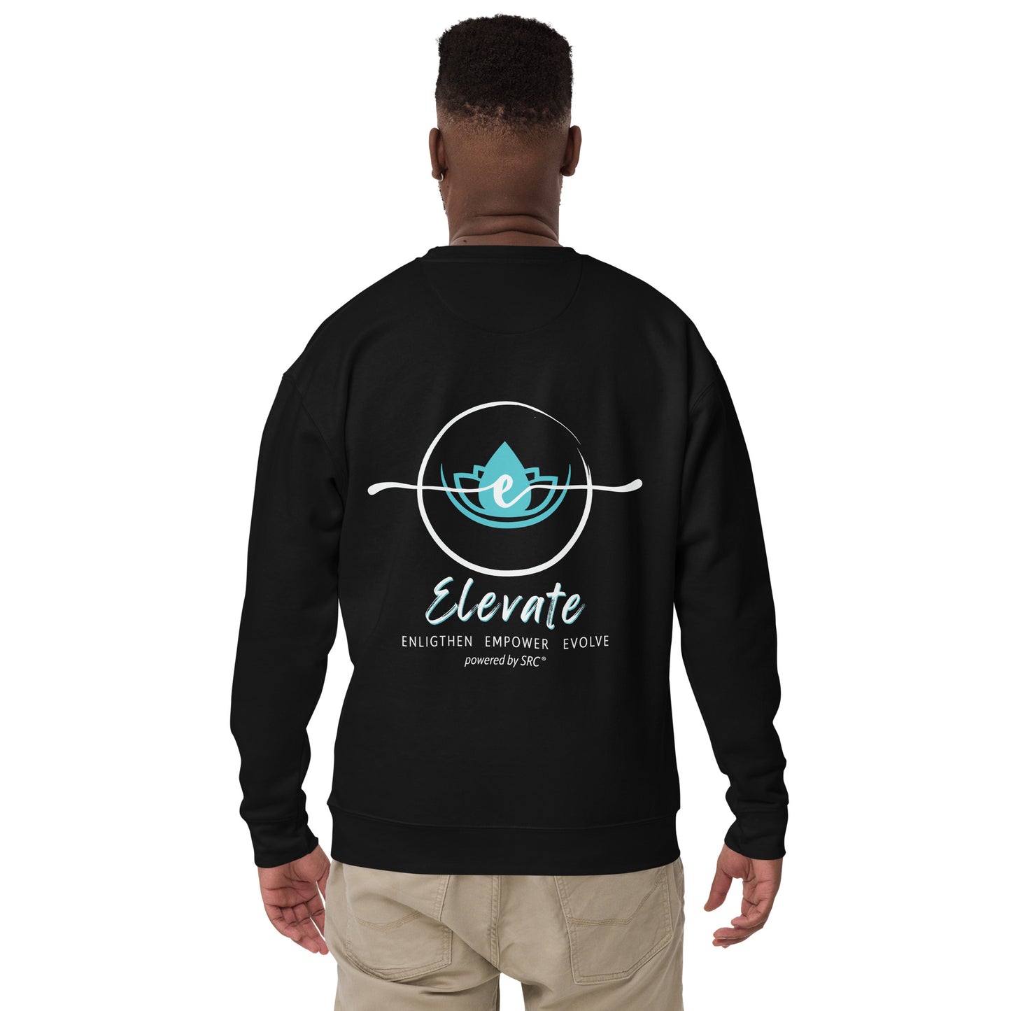 SRC Elevate Full Logo Unisex Premium Sweatshirt - BLK