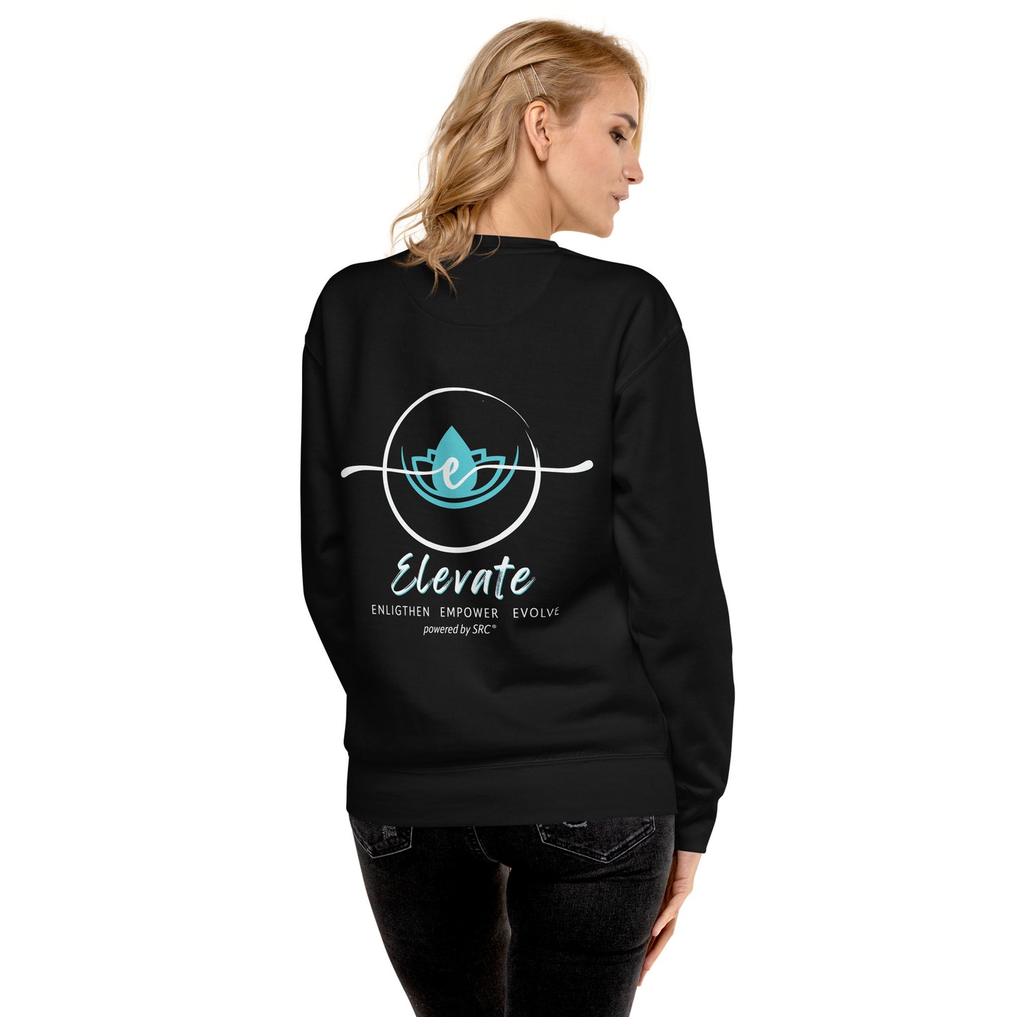 SRC Elevate Full Logo Unisex Premium Sweatshirt - BLK