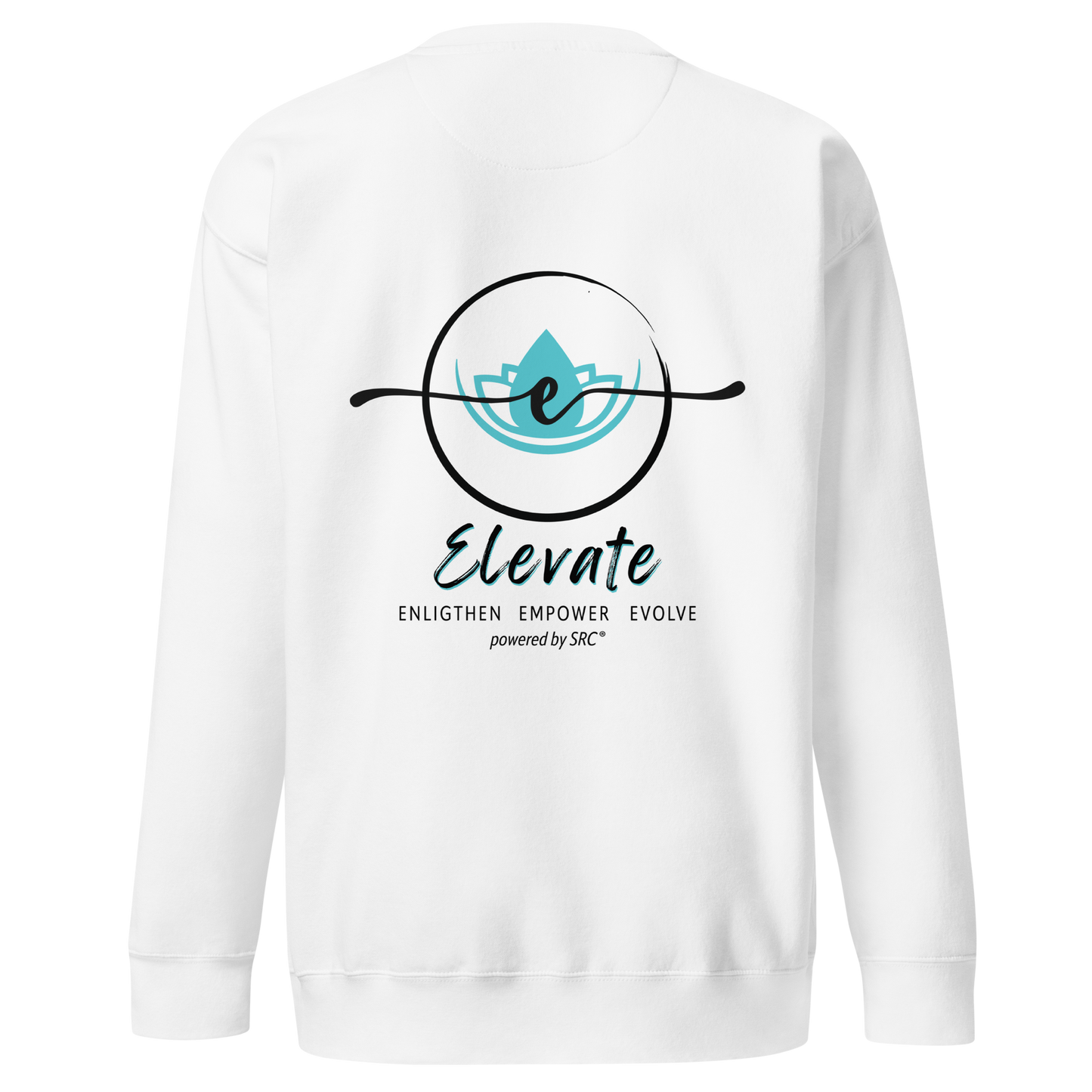 SRC Elevate Full Logo Unisex Premium Sweatshirt - WHT