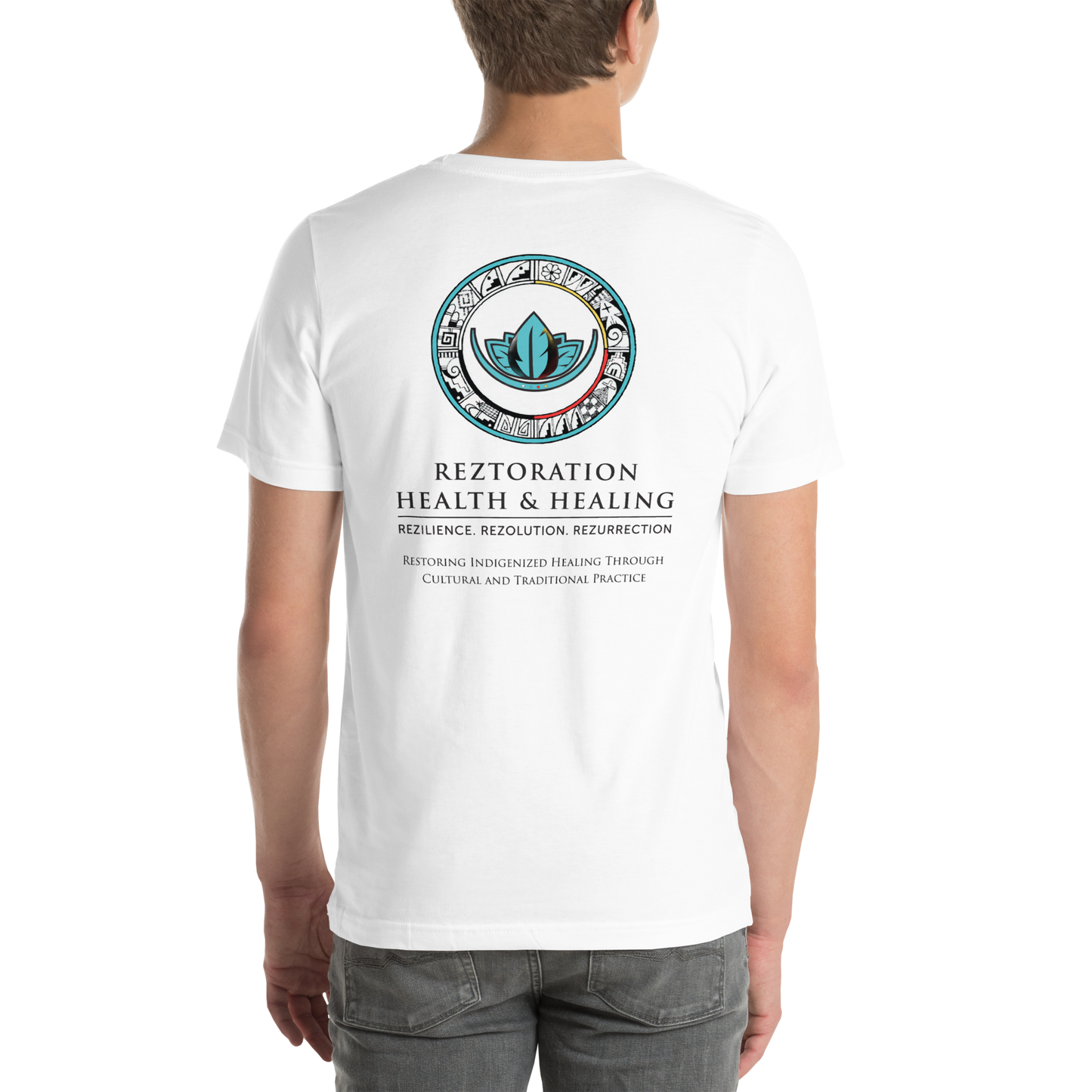 SRC Reztoration Health & Healing Full Logo - Unisex T-shirt / White