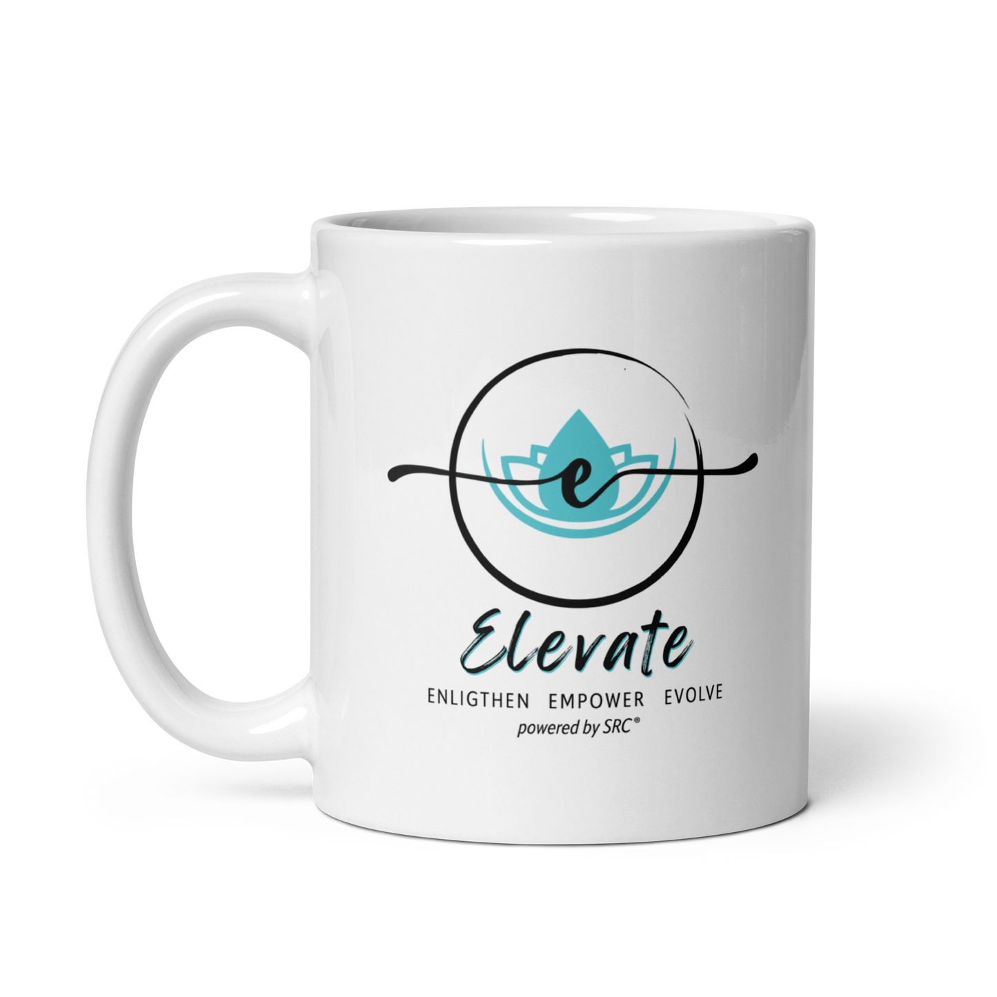 SRC Elevate Full Logo Glossy Mug - WHT