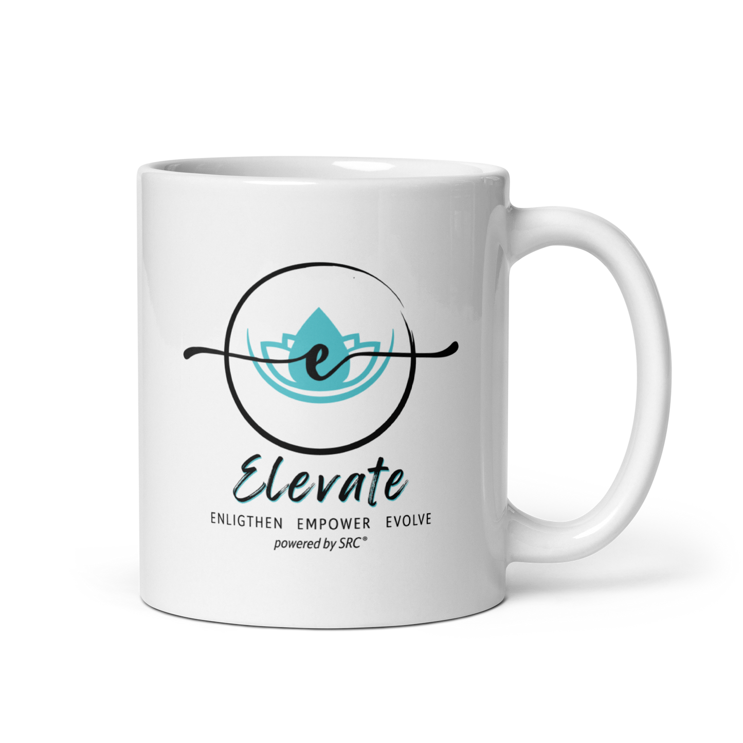 SRC Elevate Full Logo Glossy Mug - WHT