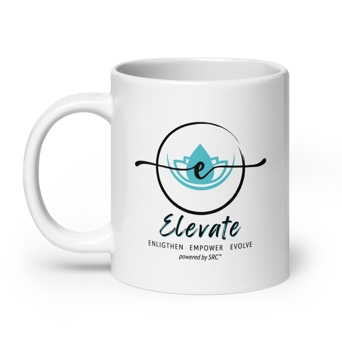 SRC Elevate Full Logo Glossy Mug - WHT
