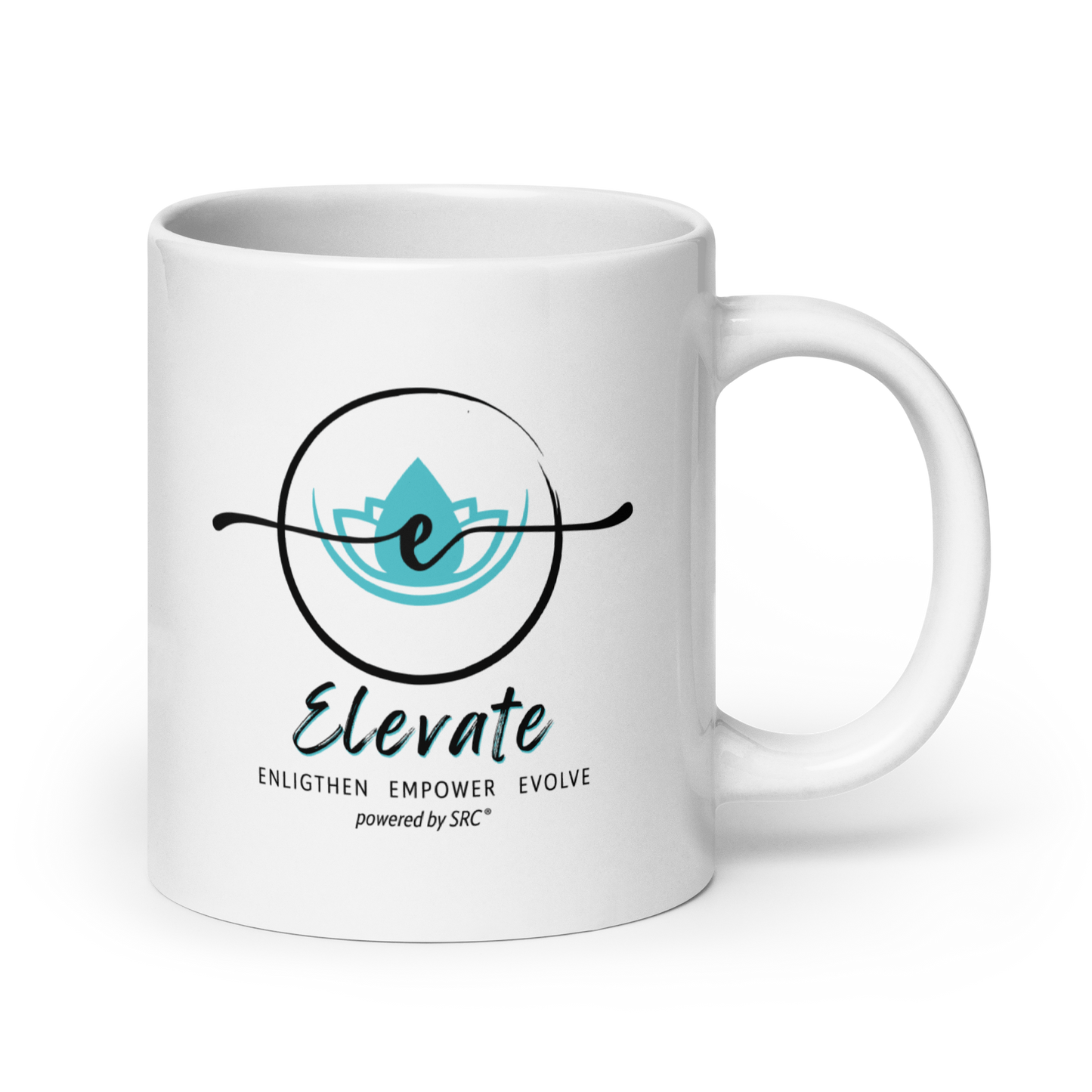 SRC Elevate Full Logo Glossy Mug - WHT