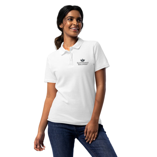 Scottsdale Recovery Women’s Pique Polo Shirt / White