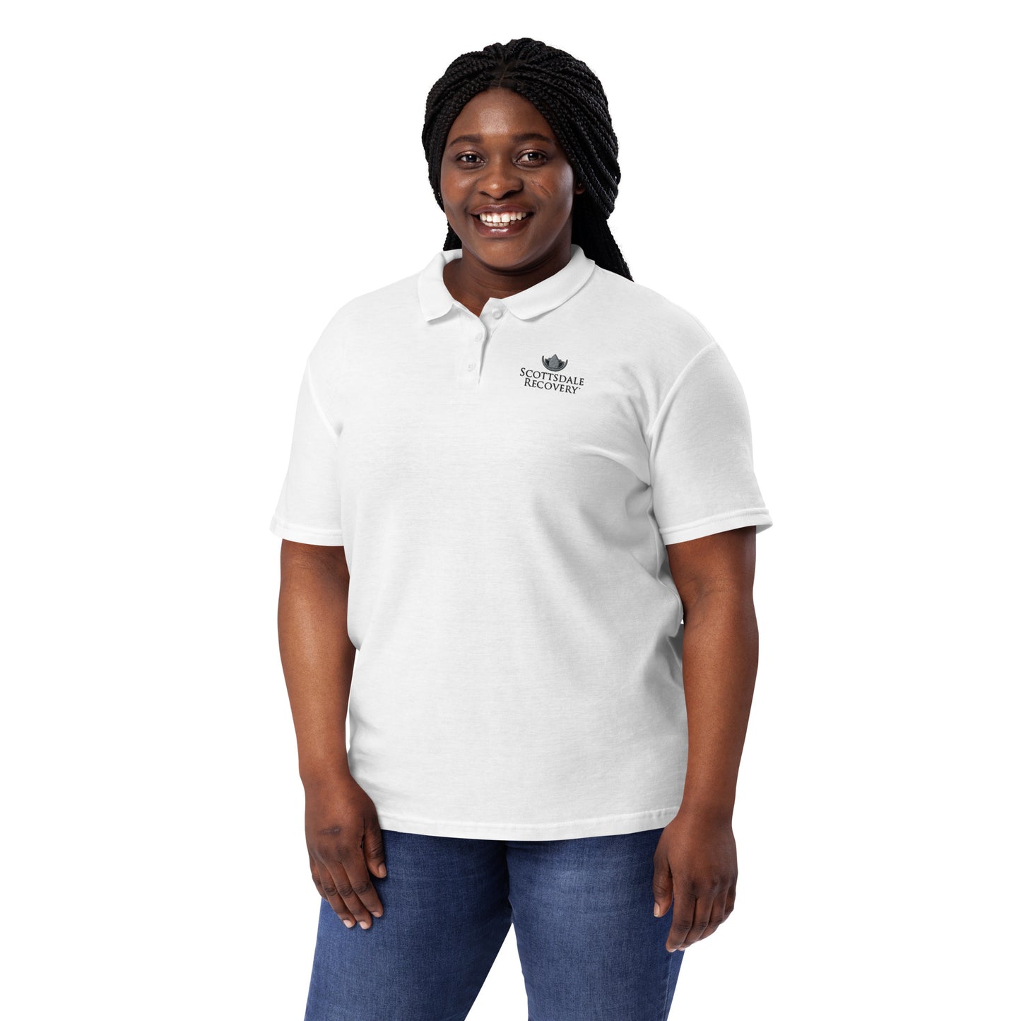 Scottsdale Recovery Women’s Pique Polo Shirt / White