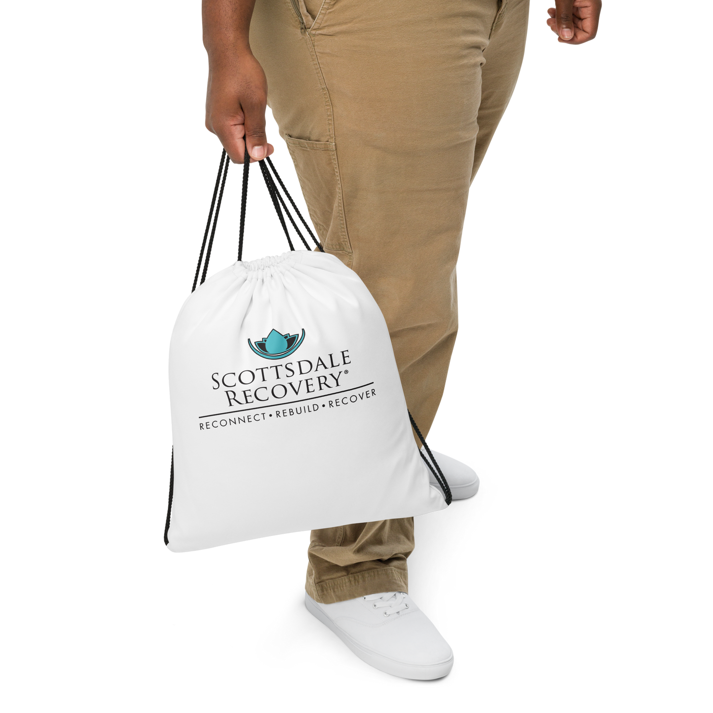 Scottsdale Recovery Logo Drawstring Bag
