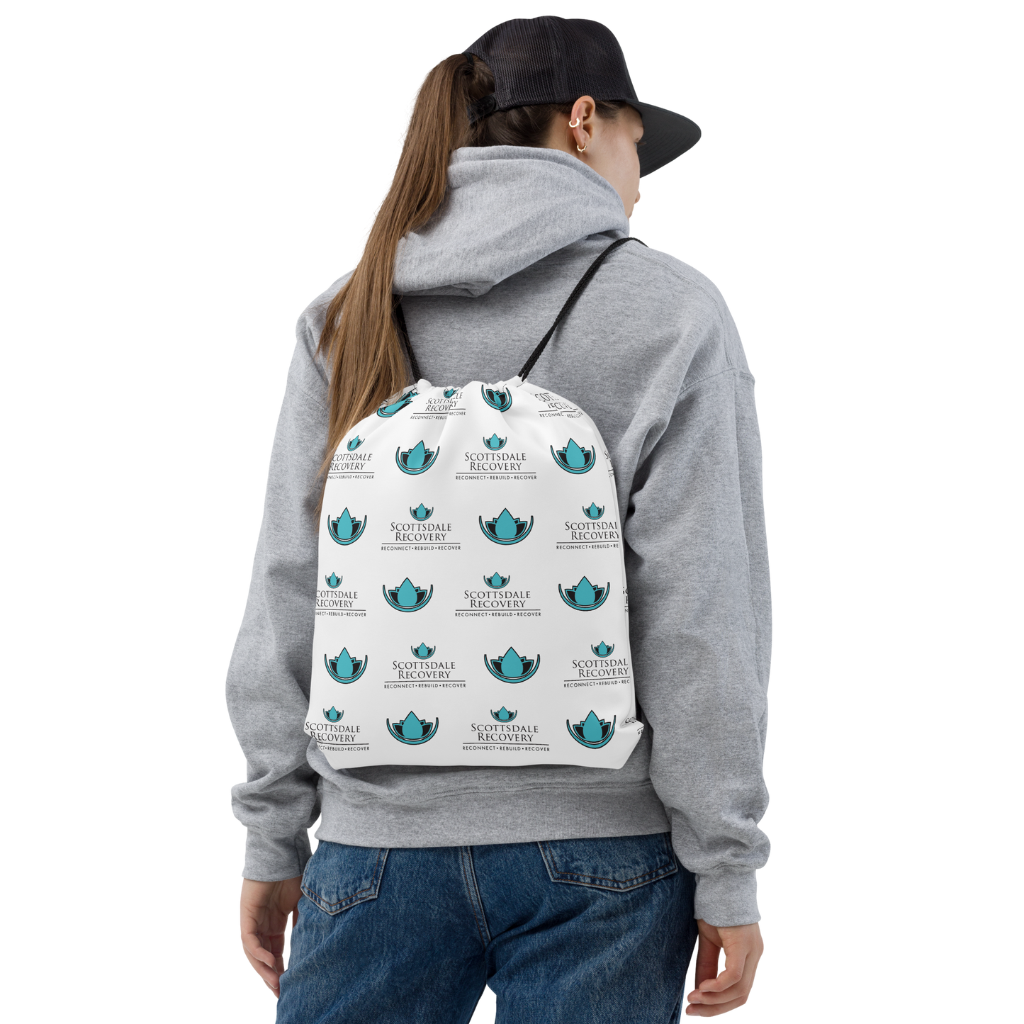 Scottsdale Recovery Logo Drawstring Bag