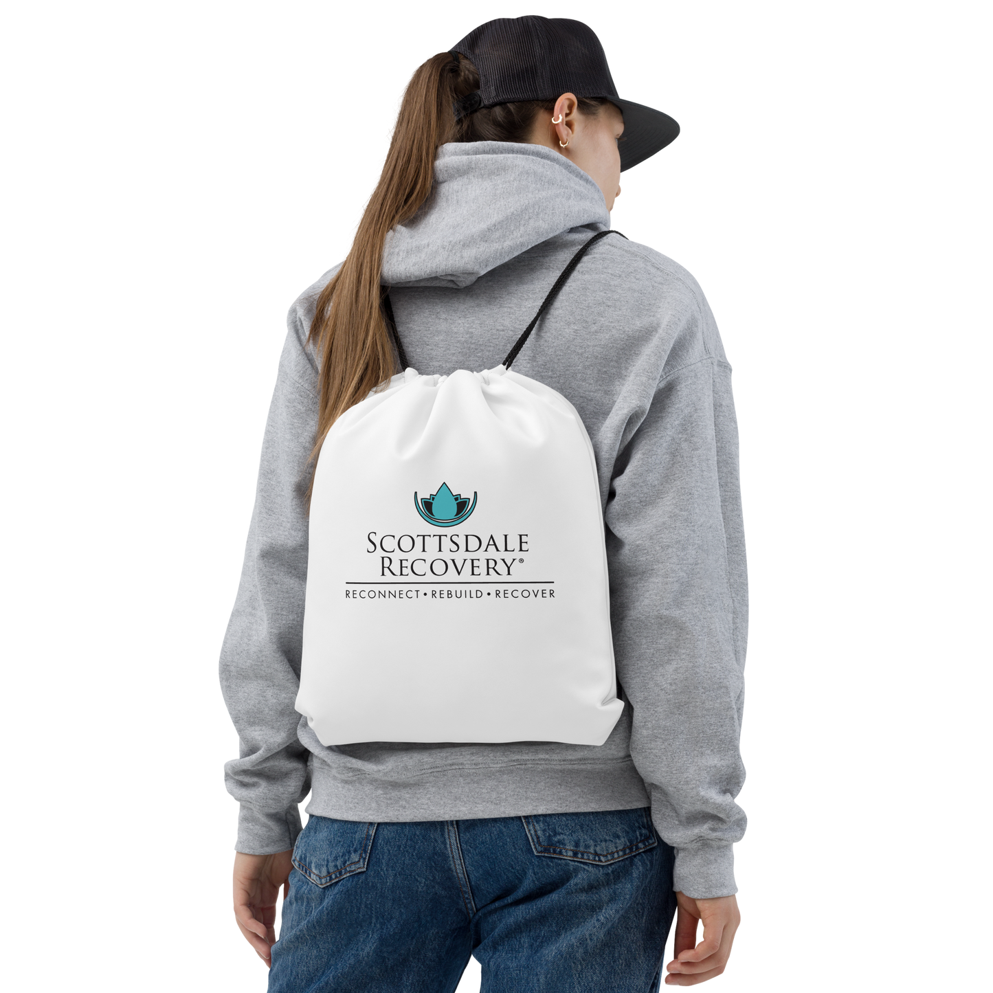 Scottsdale Recovery Logo Drawstring Bag