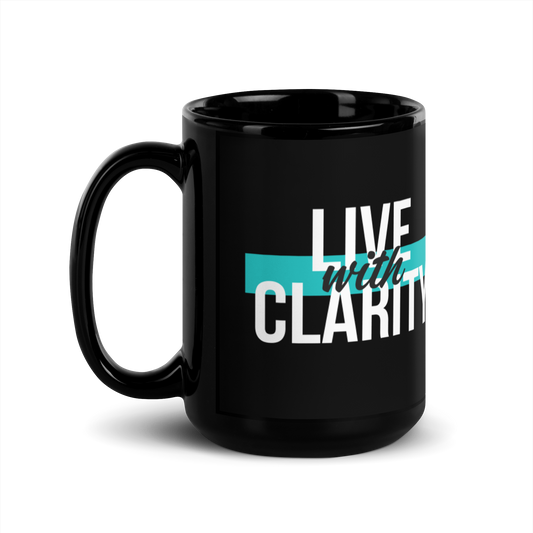 Live With Clarity Glossy Mug - Black