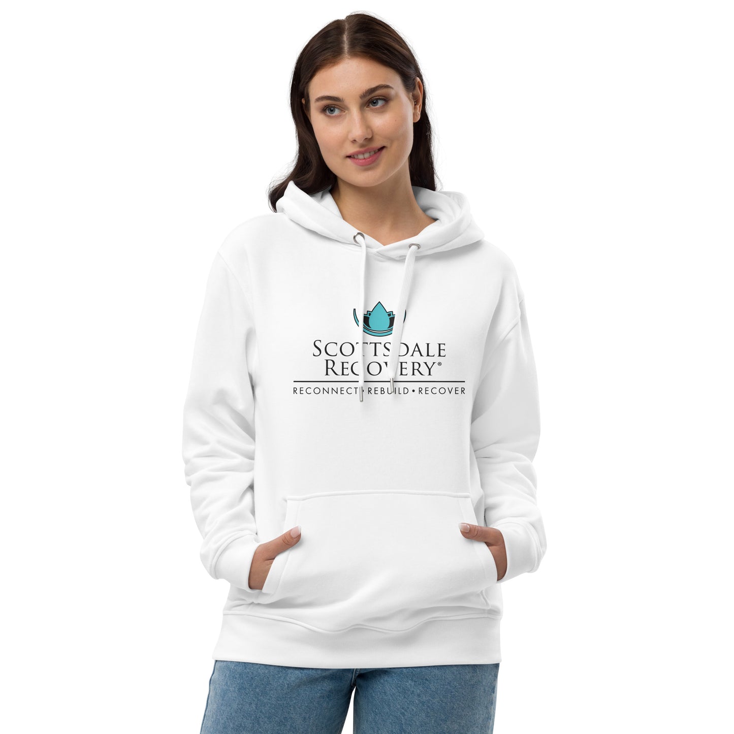 Scottsdale Recovery Logo Unisex Hoodie - White
