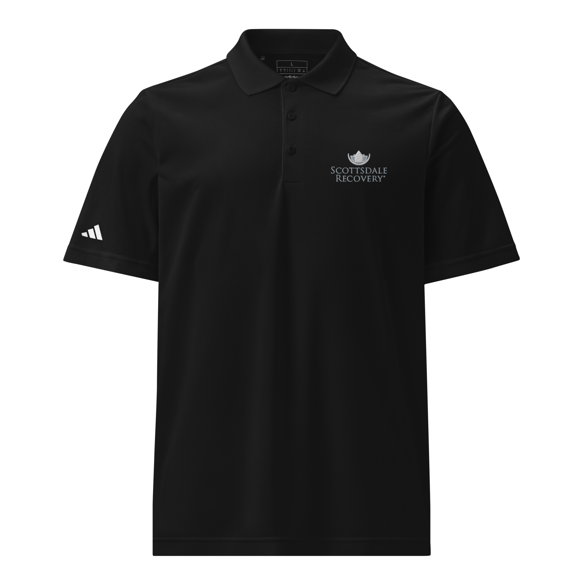 Scottsdale Recovery Logo Adidas Unisex Sport Polo - Black – SRC