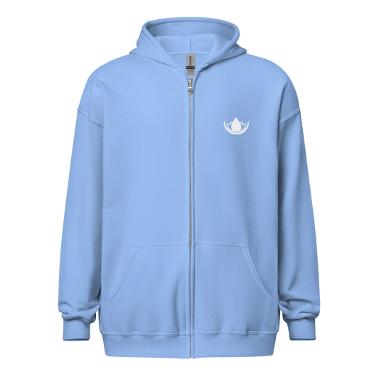 SRC Full Logo Unisex Heavy Blend Zip Hoodie - Carolina Blue