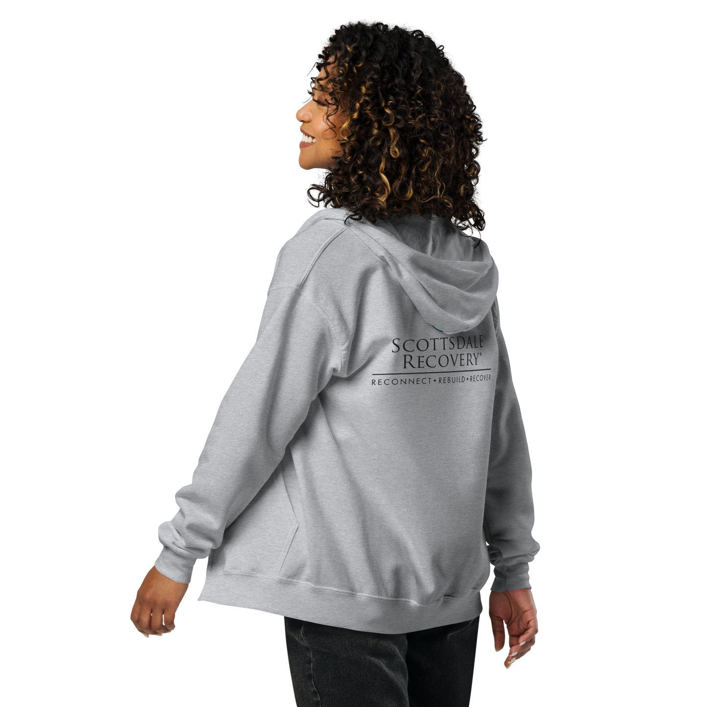 SRC Full Logo Unisex Heavy Blend Zip Hoodie - Grey