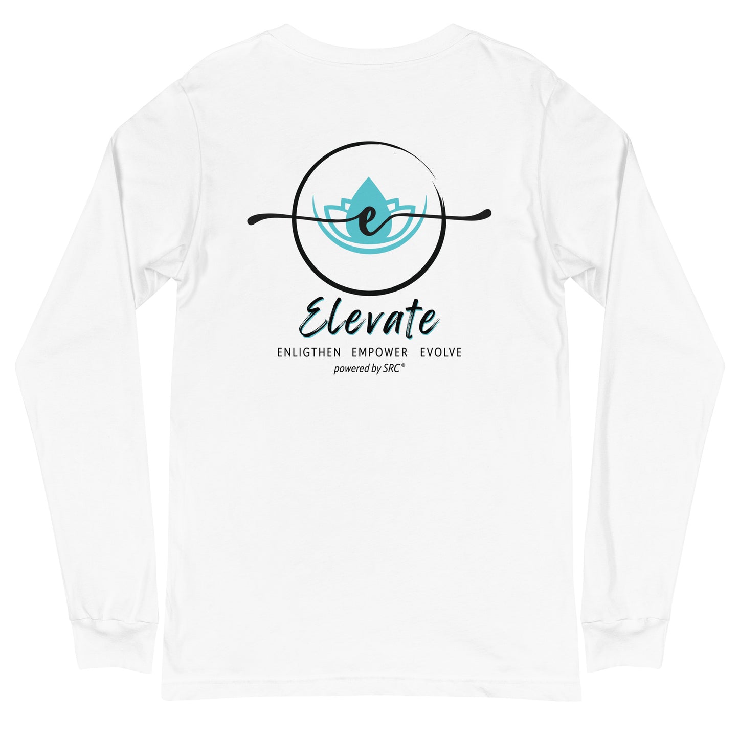 SRC Elevate Full Logo Unisex Long Sleeve Tee - WHT