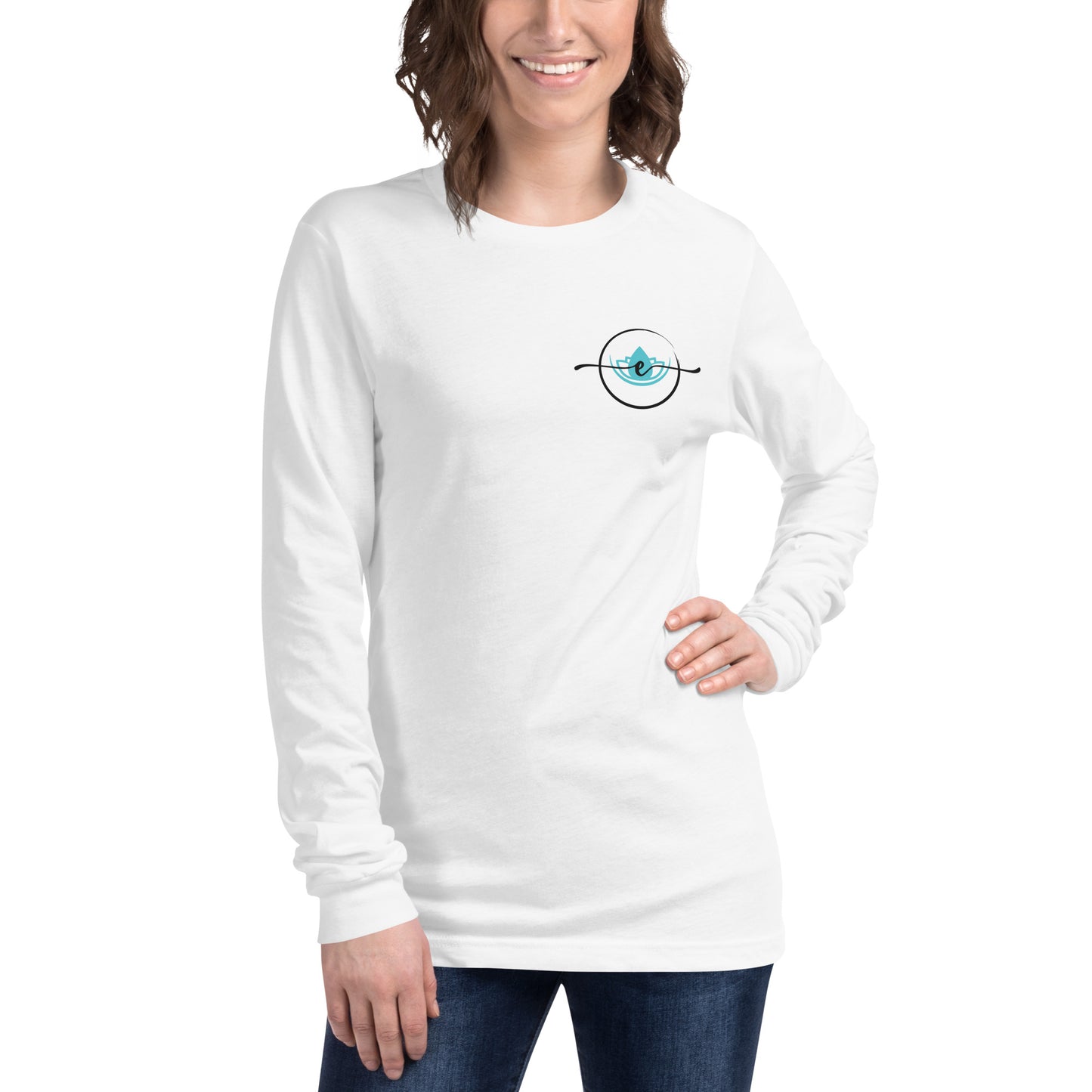 SRC Elevate Full Logo Unisex Long Sleeve Tee - WHT