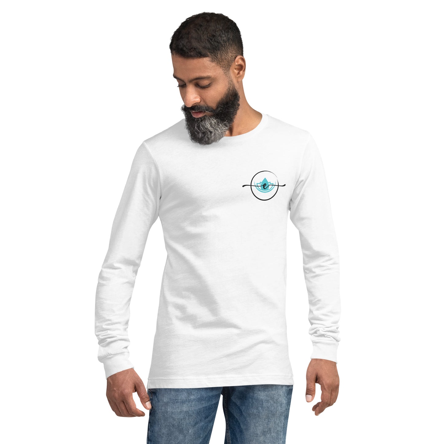 SRC Elevate Full Logo Unisex Long Sleeve Tee - WHT