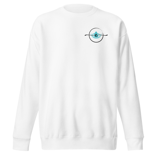 SRC Elevate Full Logo Unisex Premium Sweatshirt - WHT