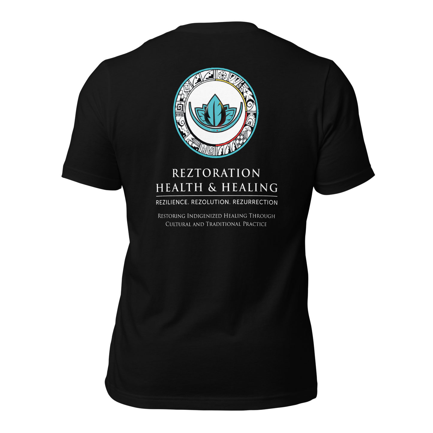 SRC Reztoration Health & Healing Full Logo - Unisex T-shirt / Black