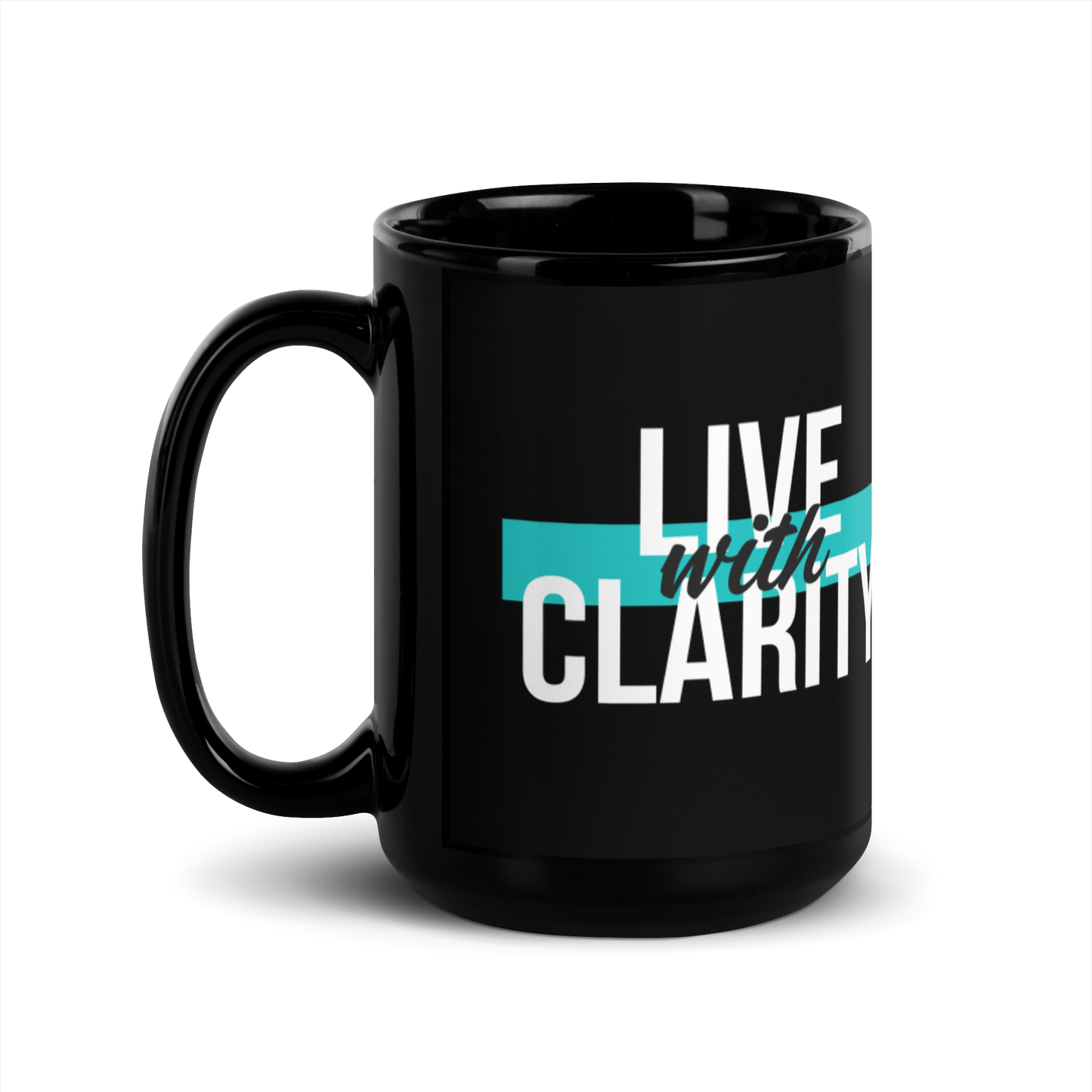 Live With Clarity Glossy Mug - Black