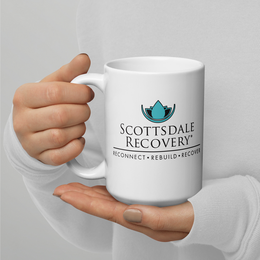 Scottsdale Recovery Logo Glossy Mug - White